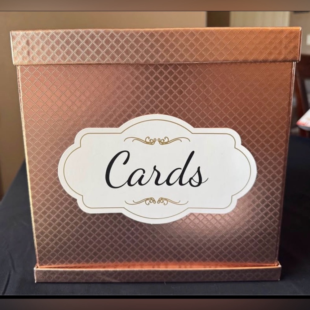 Rose Gold Card Box with Memory Cards